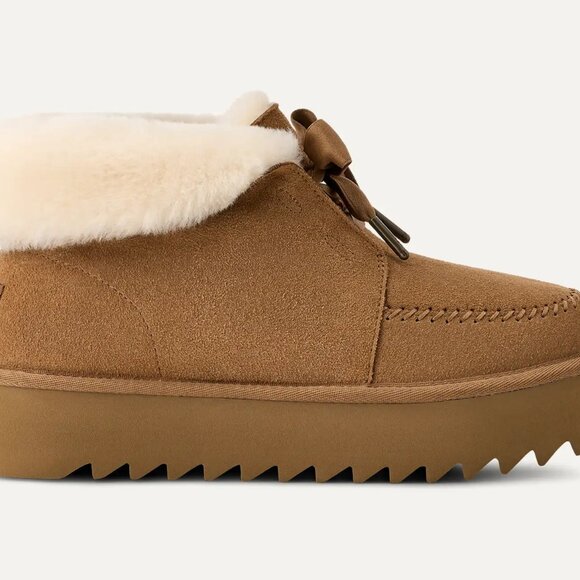 UGG Women’s Chestnut Kallen Platform Size 9 Comfortable Casual Christmas Gift - Picture 4 of 7